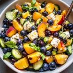 Blueberry Peach Feta Salad