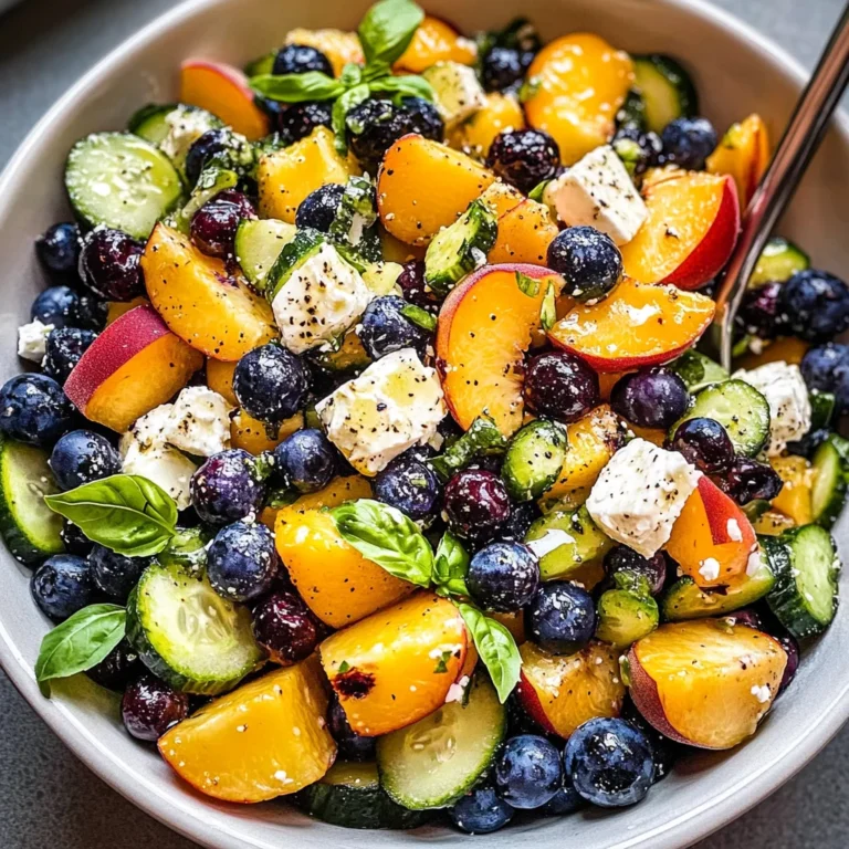 Blueberry Peach Feta Salad