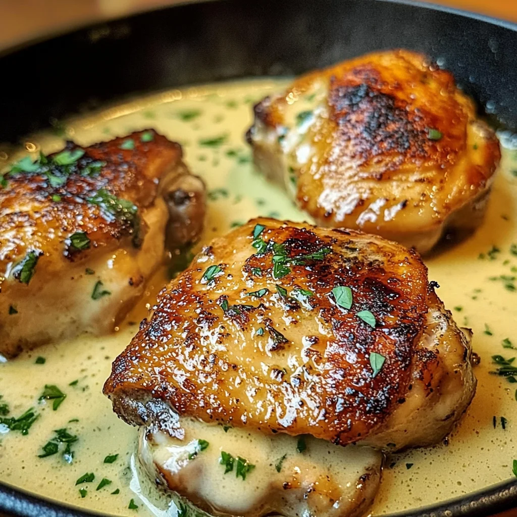 Creamy Garlic Butter Chicken Thighs