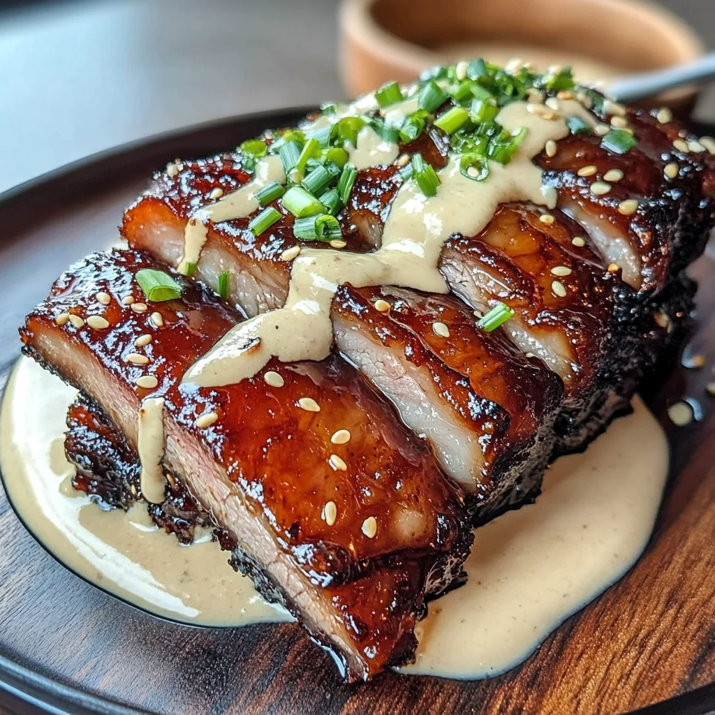 Crispy Char Siu Beef Belly With Creamy Sauce