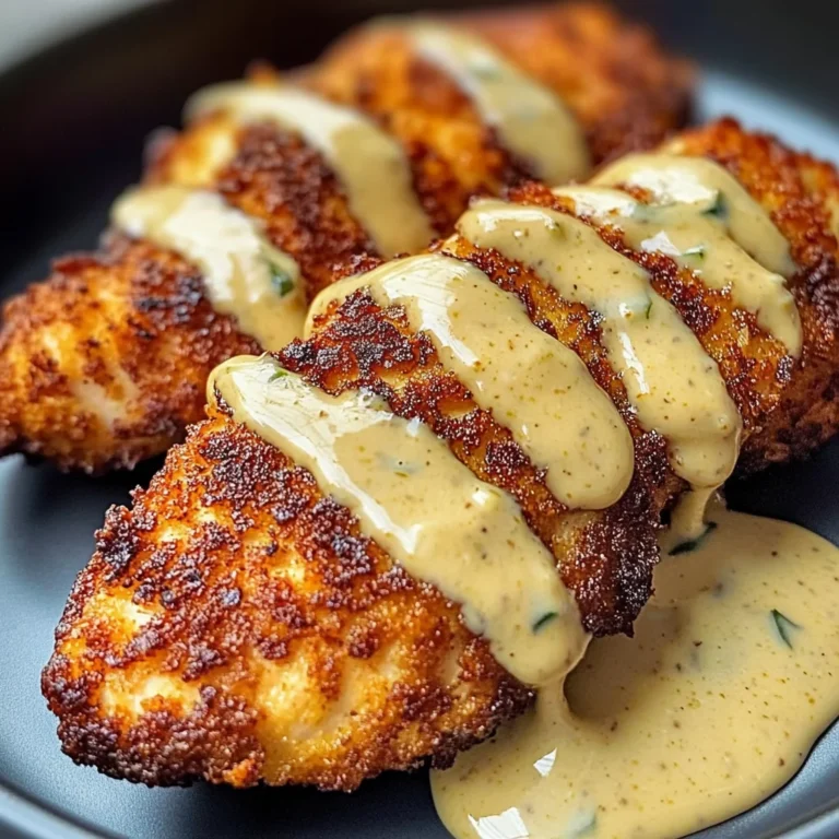 Crispy Chicken Cutlets With Creamy Mustard Sauce