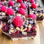 Dark Chocolate Raspberry Pie Bars
