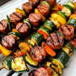 Easy Kabobs with Zucchini and Sausage