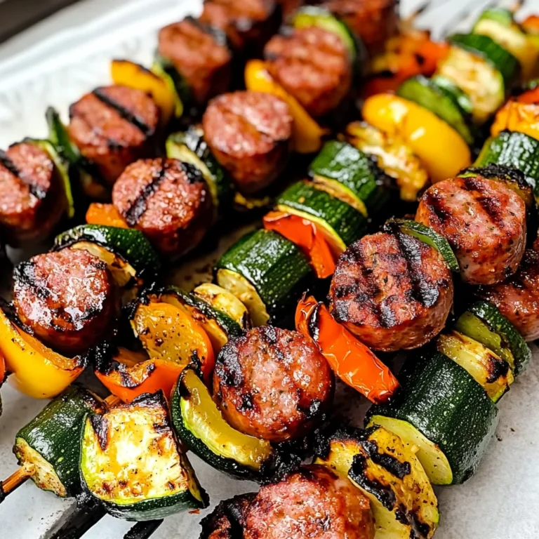 Easy Kabobs with Zucchini and Sausage