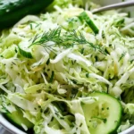 Green Cabbage Cucumber Salad