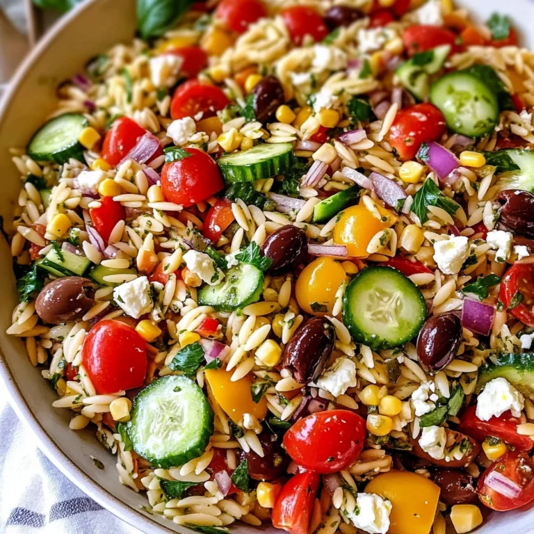 Orzo Pasta Salad Recipe with Feta