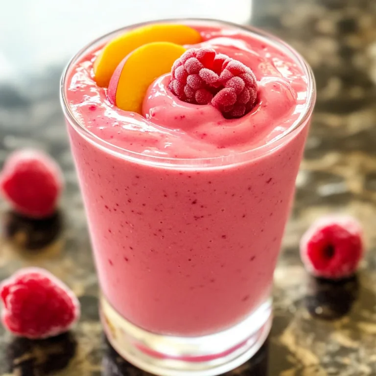 Raspberry Peach Smoothie