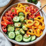 Viral TikTok Cucumber & Bell Pepper Salad