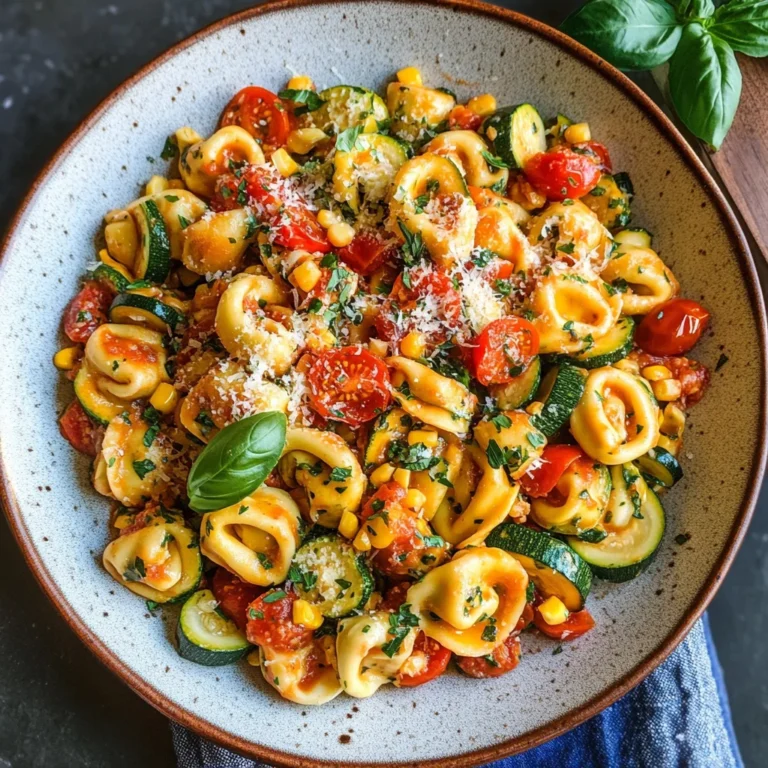 Cheese Tortellini with Summer Veggies