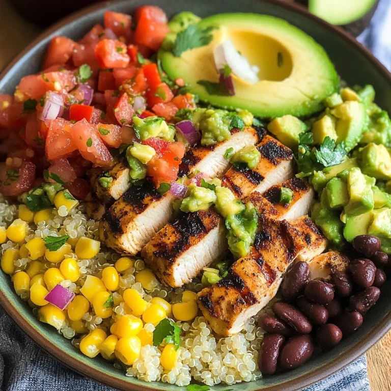Grilled Chicken Burrito Bowls with Avocado Salsa