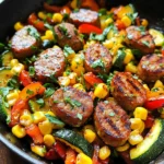 Sausage and Veggies Skillet - 30 Minute, One-Pan Meal