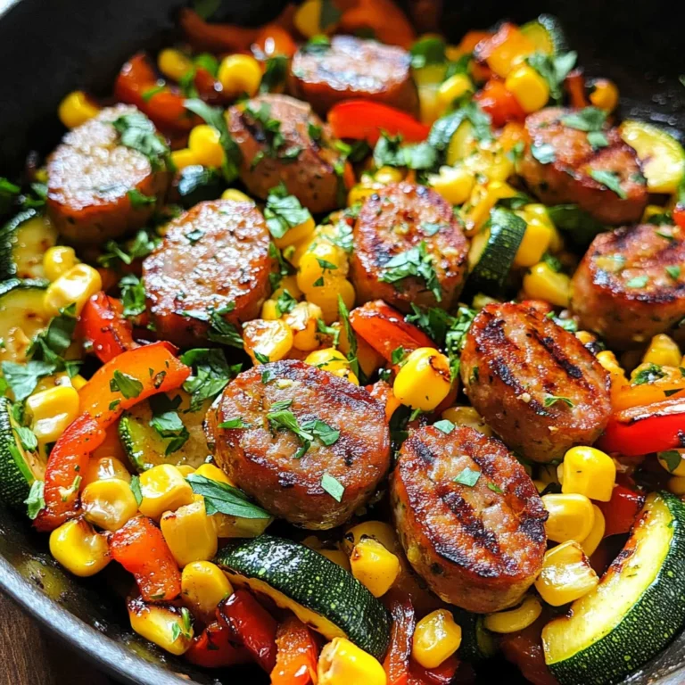 Sausage and Veggies Skillet - 30 Minute, One-Pan Meal