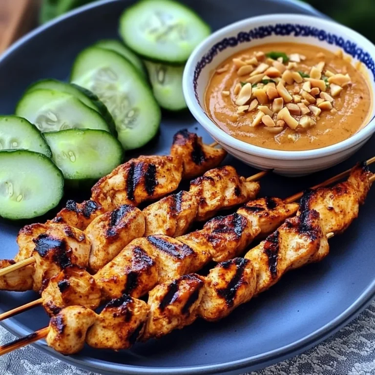 Thai Chicken Sate with Peanut Sauce