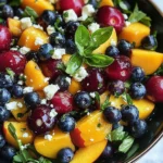 Blueberry Peach Feta Salad