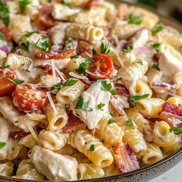 Chicken Turkey Bacon Ranch Pasta Salad