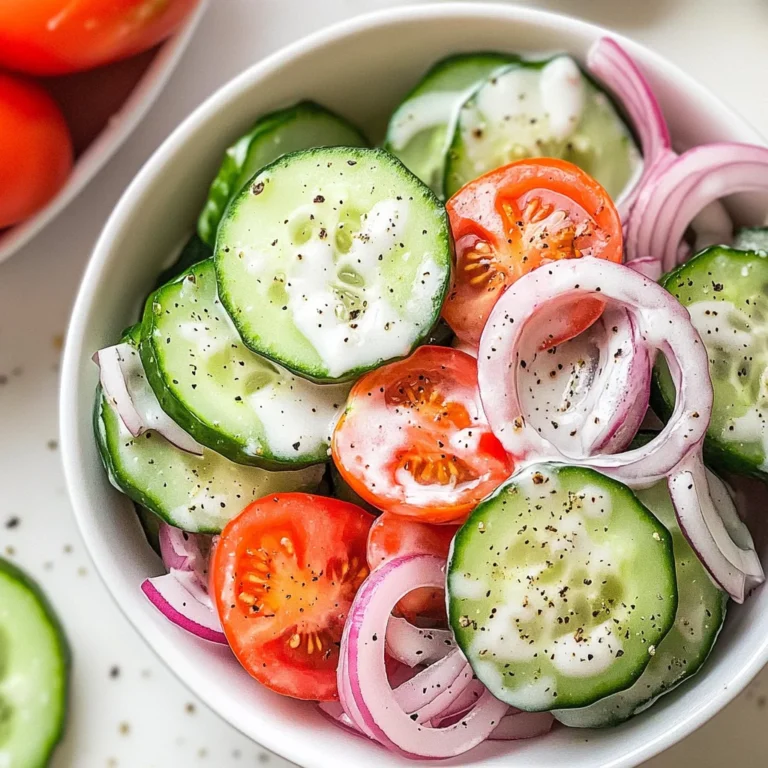 Creamy Cucumber Tomato Salad