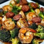 Honey Garlic Shrimp Roasted Broccoli