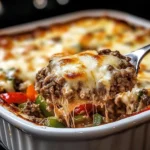 Low Carb Philly Cheesesteak Casserole