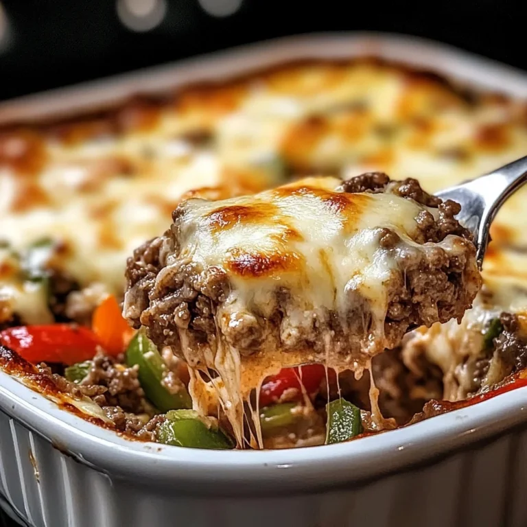 Low Carb Philly Cheesesteak Casserole