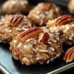 No-Bake Coconut Pecan Praline Cookies
