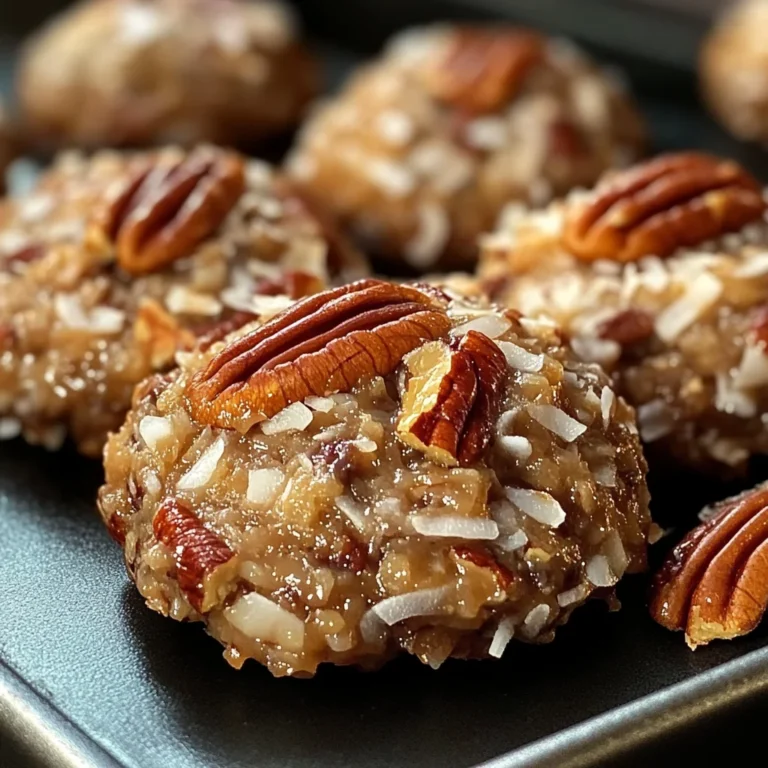 No-Bake Coconut Pecan Praline Cookies