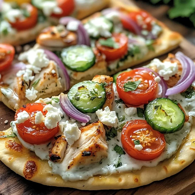 Tzatziki Chicken & Veggie Naan Pizza