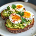 Avocado Cottage Toasts with Soft-Boiled Eggs & Paprika