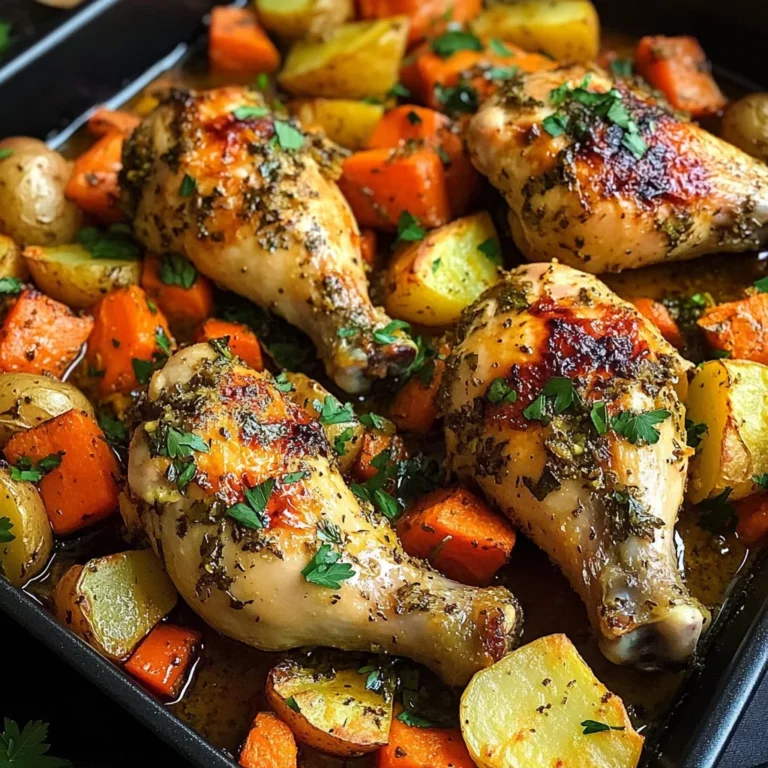 Herb Roasted Chicken Drumsticks with Veggies