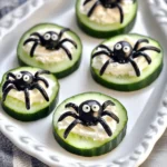 Keto Spider Cucumber Appetizer Bites