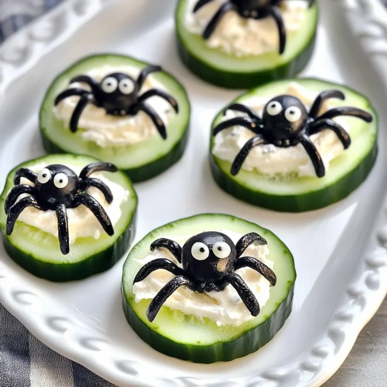 Keto Spider Cucumber Appetizer Bites