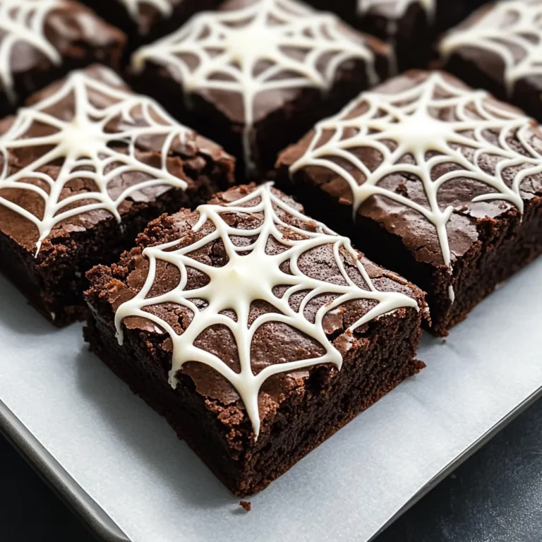 Spider Web Brownies