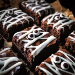 spooky mummy brownies
