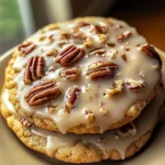 Frosted Butter Pecan Cookies