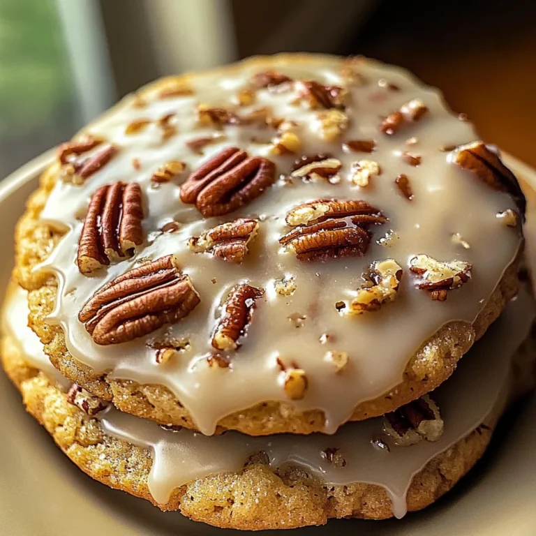 Frosted Butter Pecan Cookies