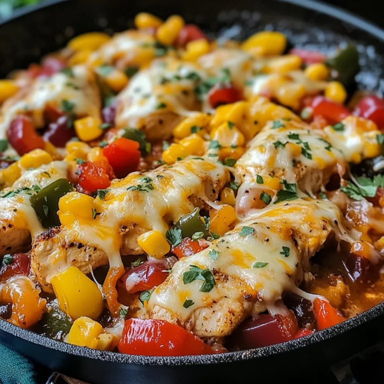 Cheesy Baja Chicken & Bell Pepper Skillet: An Incredible One-Pan Meal
