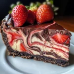 Chocolate Strawberry Swirl Cheesecake