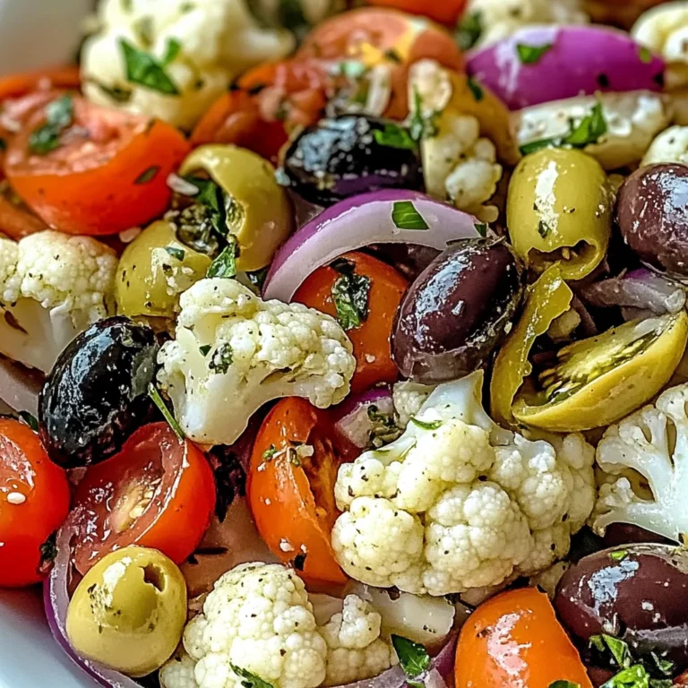 Mediterranean Marinated Cauliflower Salad