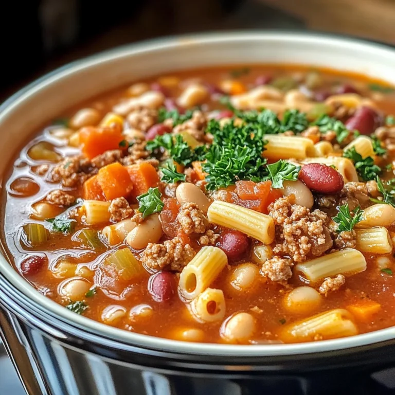Olive Garden Slow Cooker Pasta Fagioli: Comfort in Every Spoonful
