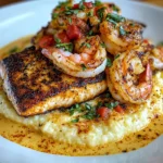 Red Snapper Shrimp Grits Cajun
