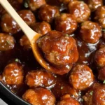 Slow Cooker Apple Butter Meatballs