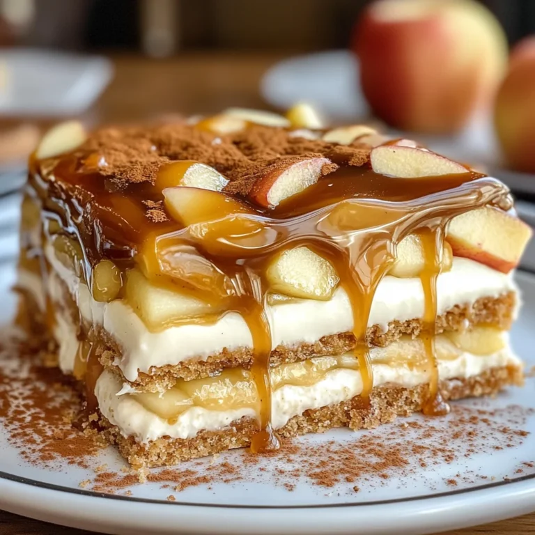 Caramel Apple Eclair Cake