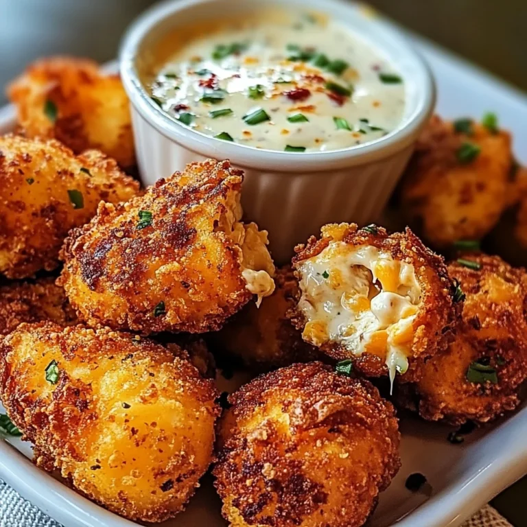 Cheesy Jalapeño Ranch Chicken Poppers with a Creamy Dip