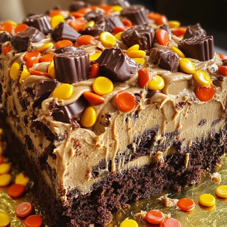 Chocolate Peanut Butter Poke Cake
