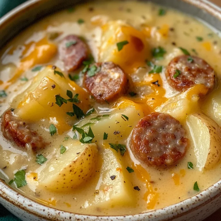 Cozy Crockpot Potato Soup with Sausage – Hearty and Delicious for Fall