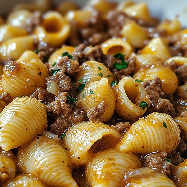 Creamy Beef and Shells