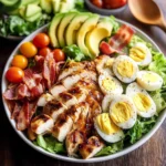Grilled Chicken Cobb Salad with Honey Dijon {Paleo, Whole30 Option}