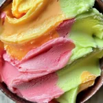 Homemade Rainbow Sherbet