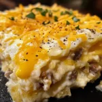Sausage, Egg, and Cream Cheese Hashbrown Casserole