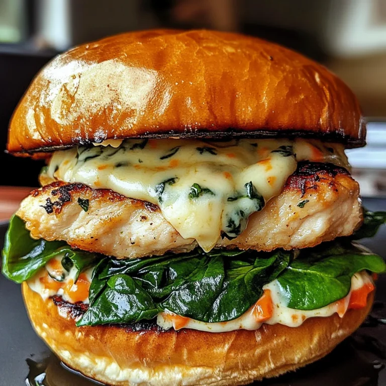 White Cheddar and Spinach Chicken Burgers