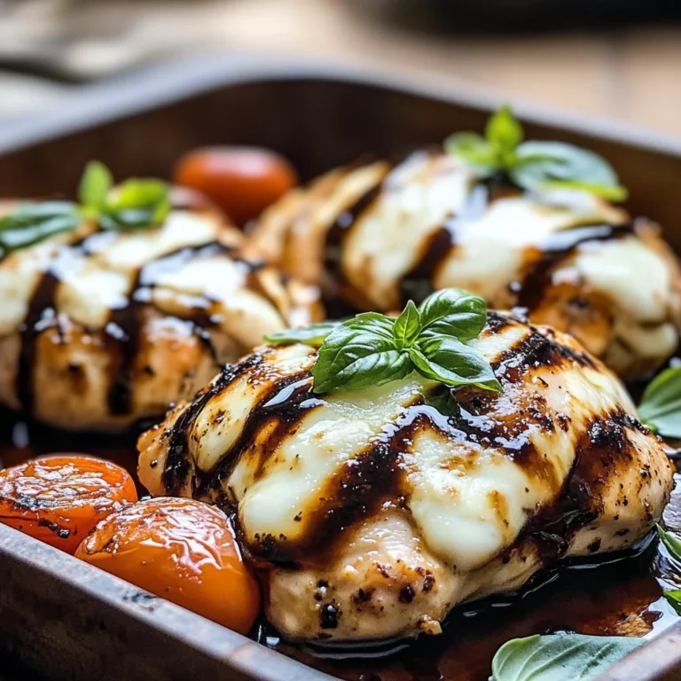 Balsamic Baked Chicken Breast with Mozzarella Cheese Recipe